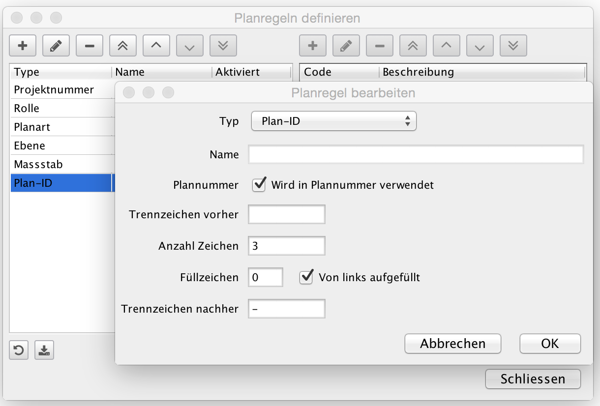 Definition der Plan-ID